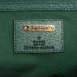 Pre Owned Gucci Brown 100th Anniversary Medium GG Canvas Embroidered Flower Ophidia Tote