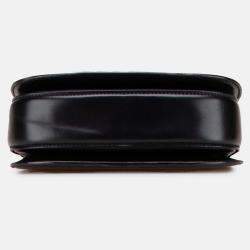 Pre Owned حقيبة غوتشي بامبو جلد عجل أسود نايت