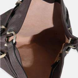 Pre Owned Gucci Brown Calfskin Leather 1955 Horsebit Cinch