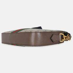 Pre Owned Gucci Beige GG Supreme Canvas Ophidia Crossbody