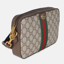 Pre Owned Gucci Beige GG Supreme Canvas Ophidia Crossbody