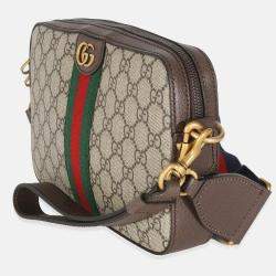 Pre Owned Gucci Beige GG Supreme Canvas Ophidia Crossbody