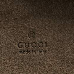 Pre Owned Gucci Beige/Ebony GG Supreme Canvas and  Leather Medium Jackie 1961 Shoulder Bag