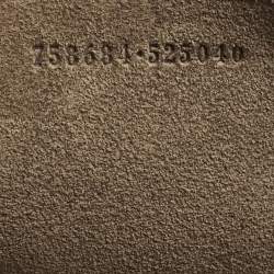 Pre Owned Gucci Beige/Ebony GG Supreme Canvas and  Leather Medium Jackie 1961 Shoulder Bag