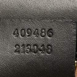 Pre Owned Gucci Black Guccissima Leather Medium Padlock Shoulder Bag