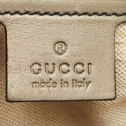 Pre Owned Gucci Metallic Guccissima Patent Leather Large Emily Chain Shoulder Bag