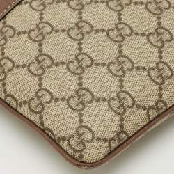 Pre Owned Gucci Brown/Beige GG Supreme Canvas Ophidia Pouch