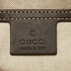 مملوكة مسبقًا حقيبة تسوق يد بسحاب غوتشي كانفاس GG سوبريم بني/بيج