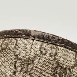 مملوكة مسبقًا حقيبة تسوق يد بسحاب غوتشي كانفاس GG سوبريم بني/بيج