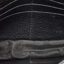 Pre Owned Gucci Black Leather Interlocking G Wallet On Chain