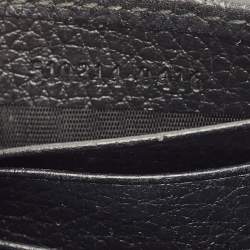 Pre Owned Gucci Black Leather Interlocking G Wallet On Chain