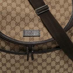 Pre Owned Gucci Beige/Ebony GG Canvas Original Baby Changing Bag