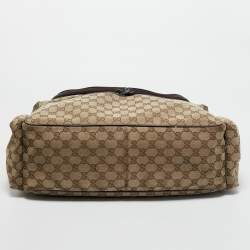 Pre Owned Gucci Beige/Ebony GG Canvas Original Baby Changing Bag