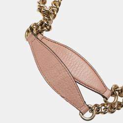 Pre Owned Gucci Pink Medium Leather Soho Chain Tote