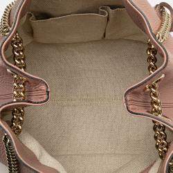 Pre Owned Gucci Pink Medium Leather Soho Chain Tote