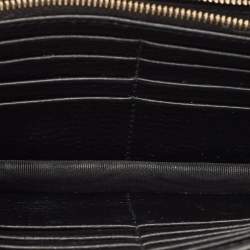 Pre Owned Gucci Black Leather Interlocking G Dollar Chain Wallet