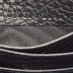 Pre Owned Gucci Black Leather Interlocking G Dollar Chain Wallet