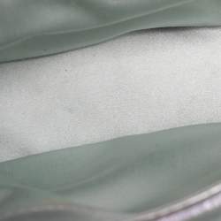 Pre Owned Gucci Green Iridescent Matelassé Leather Medium GG Marmont Shoulder Bag