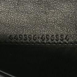 Pre Owned Gucci Black Micro Guccissima Leather Continental Wallet