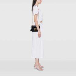 Pre Owned Gucci Black Small Leather Padlock Crossbody