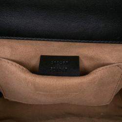 Pre Owned Gucci Black Small Leather Padlock Crossbody
