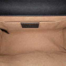 Pre Owned Gucci Black Small Leather Padlock Crossbody