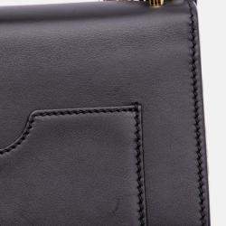 Pre Owned Gucci Black Small Leather Padlock Crossbody