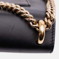 Pre Owned Gucci Black Small Leather Padlock Crossbody