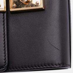 Pre Owned Gucci Black Small Leather Padlock Crossbody