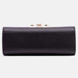 Pre Owned Gucci Black Small Leather Padlock Crossbody