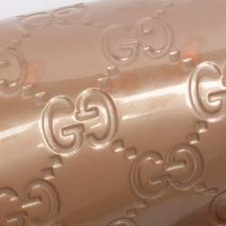 Pre Owned Gucci Beige Guccissima Patent Leather Medium Emily Chain Shoulder Bag