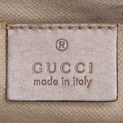 Pre Owned Gucci Beige Guccissima Patent Leather Medium Emily Chain Shoulder Bag