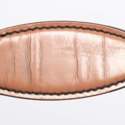 Pre Owned Gucci Beige Guccissima Patent Leather Medium Emily Chain Shoulder Bag