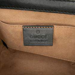 Pre Owned Gucci Beige Brown Small GG Supreme Padlock Crossbody