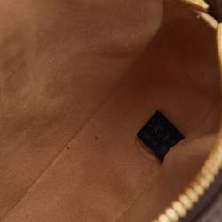 Pre Owned Gucci Brown/Beige GG Supreme Canvas and Leather Mini Ophidia Round Bag