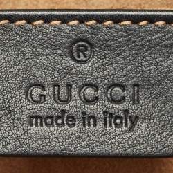 Pre Owned Gucci Tricolor GG Supreme Canvas and Leather Small Padlock Shoulder Bag