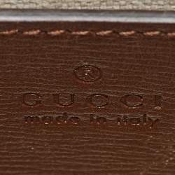 Pre Owned Gucci Beige/ Brown GG Supreme Canvas and Leather Mini Tote