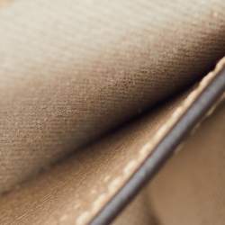 Pre Owned Gucci Beige/Off White GG Supreme Canvas and Leather Mini Tote