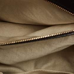 Pre Owned Gucci Metallic Purple Ostrich Large Emily Chain Shoulder Bag