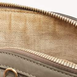 Pre Owned Gucci Grey Microguccissima Leather Mini Nice Dome Bag