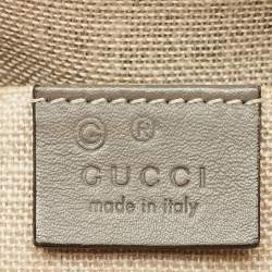Pre Owned Gucci Grey Microguccissima Leather Mini Nice Dome Bag
