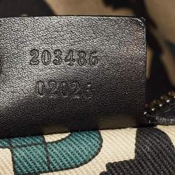 Pre Owned Gucci Black Guccissima Leather Small Hysteria Hobo