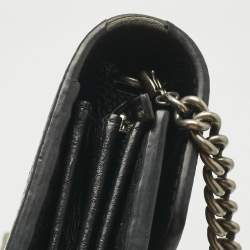 Pre Owned Gucci Black Leather Dionysus Wallet on Chain