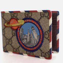 Pre Owned Gucci Courrier GG Supreme Bi Fold Wallet