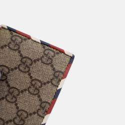 Pre Owned Gucci Courrier GG Supreme Bi Fold Wallet