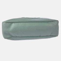 Pre Owned Gucci Soho Light Blue Leather Shoulder Bag