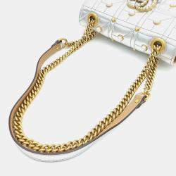 Pre Owned Gucci Metallic Leather Matrasse Mini Shoulder Bag