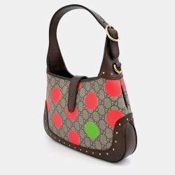 Pre Owned Gucci Jackie 1961 GG Multicolor Coated Canvas Small  Shoulder Bag