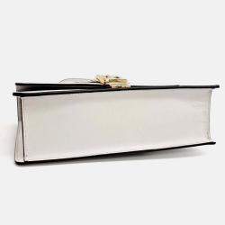 Pre Owned Gucci Sylvie White Leather Bag