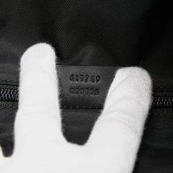 Pre Owned Gucci Black Canvas Techno Web Fold Over Backpack